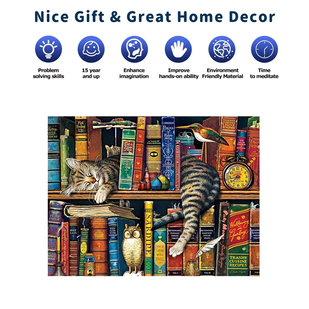 500/1000/1200/2000 Pieces Tally Cat Jigsaw Puzzles for Adults Home Decor Games Family Fun Floor Puzzles Educational Toys
500/1000/1200/2000 Pieces Tally Cat Jigsaw Puzzles for Adults Home Decor Games Family Fun Floor Puzzles Educational Toys
