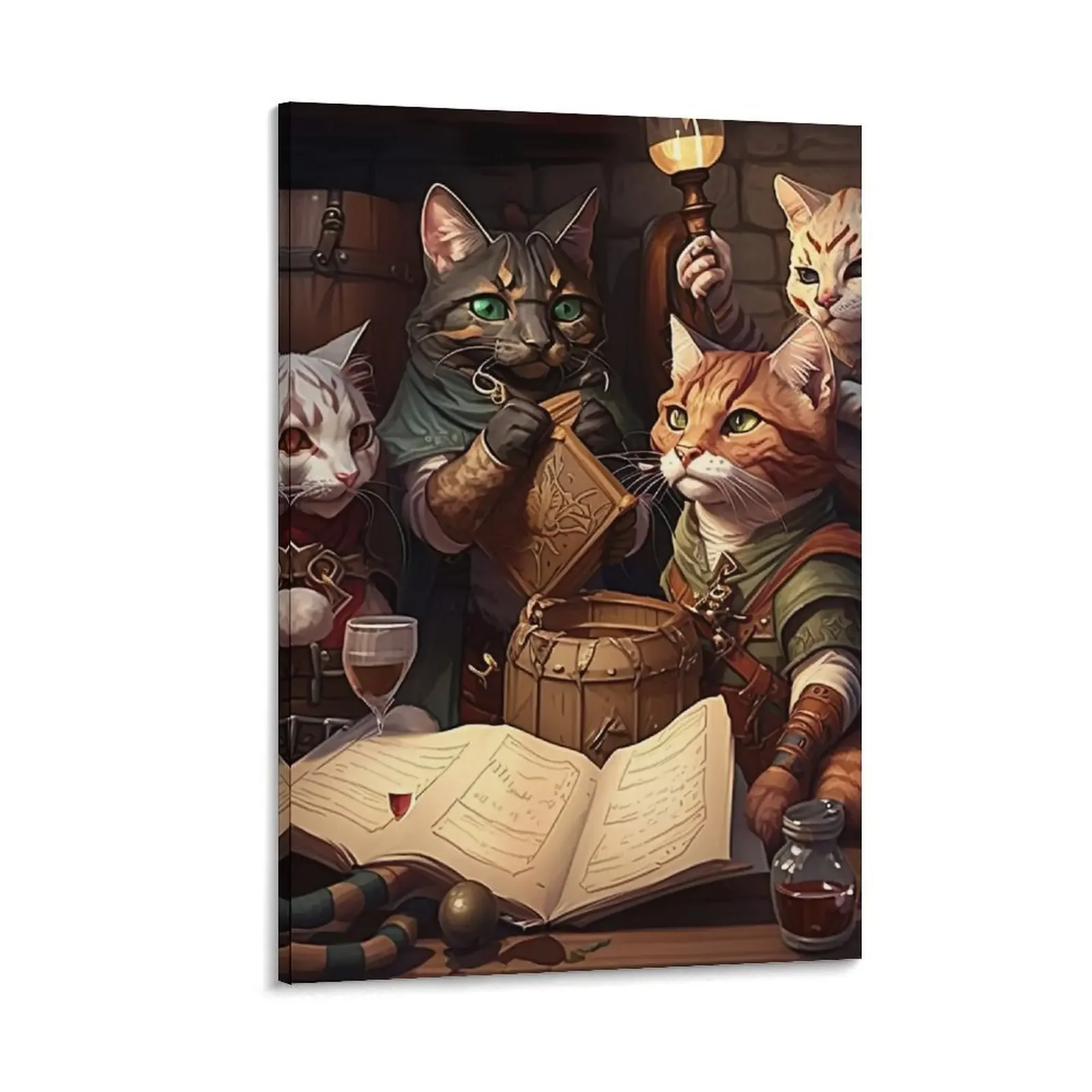 D&D Cats: Reading the Map Canvas Painting anime figure decorative picture for living room posters for wall
D&D Cats: Reading the Map Canvas Painting anime figure decorative picture for living room posters for wall
