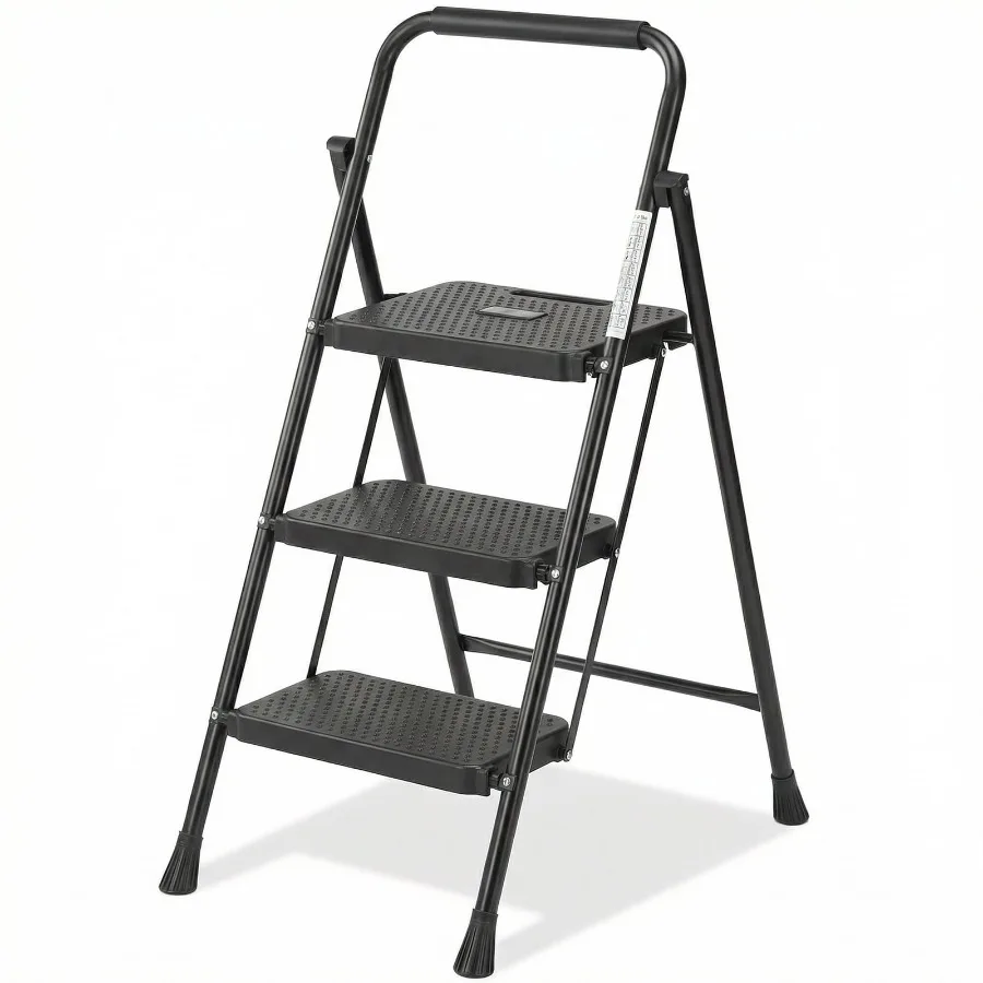 3-Step Ladder Foldable Step Stool with Safety Lock Anti-Slip Pedal 300lbs Capacity
3-Step Ladder Foldable Step Stool with Safety Lock Anti-Slip Pedal 300lbs Capacity
