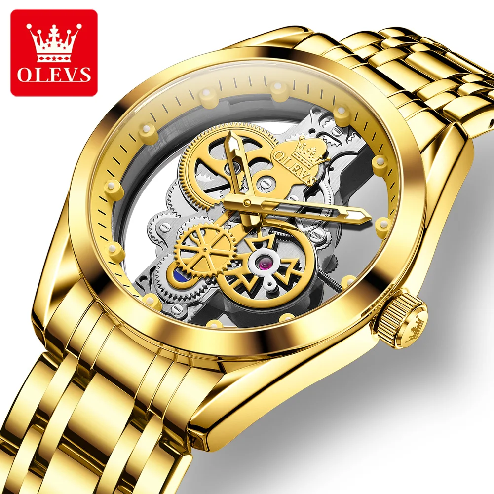 OLEVS Brand New Fashion Transparent Hollow Quartz Watch for Men Stainless Steel Waterproof Luminous Luxury Skeleton Watches Mens
OLEVS Brand New Fashion Transparent Hollow Quartz Watch for Men Stainless Steel Waterproof Luminous Luxury Skeleton Watches Mens