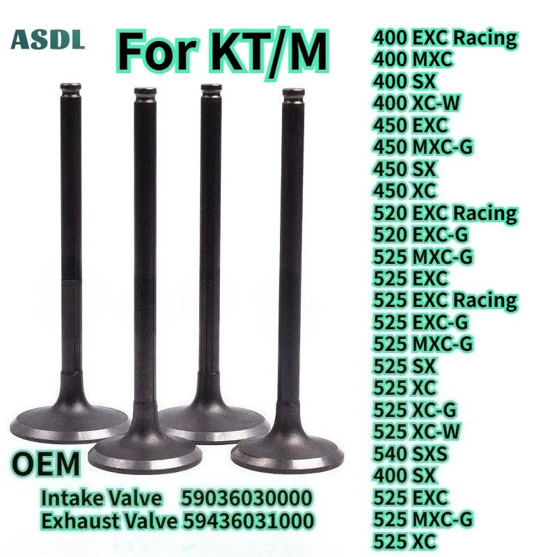 For KT/M Motorcycle Engine Parts Intake Valve Exhaust Valves Stem 400 450 520 525 EXC Racing MXC SX XC-W 540 SXS XC 59036027000
For KT/M Motorcycle Engine Parts Intake Valve Exhaust Valves Stem 400 450 520 525 EXC Racing MXC SX XC-W 540 SXS XC 59036027000