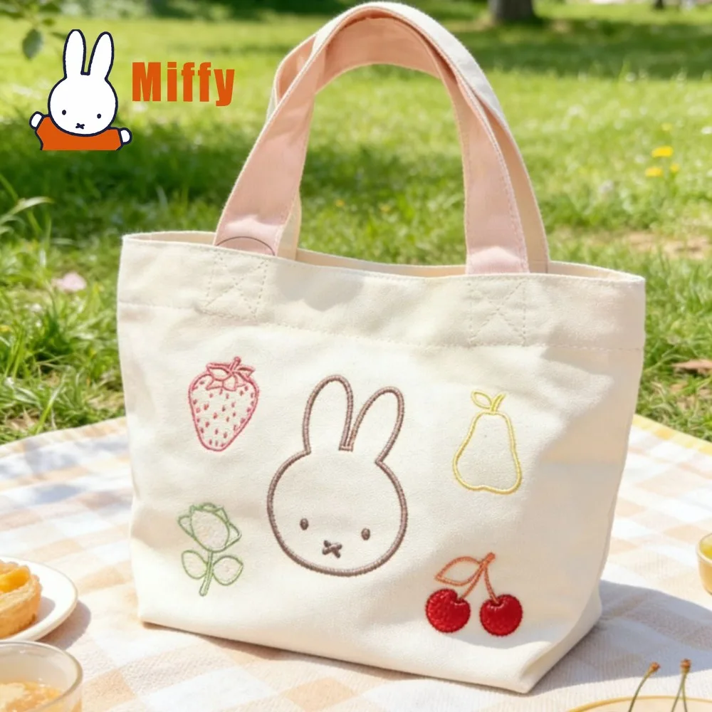 Kawaii Miffy Tote Cute Hand Bag Strawberry Pear Embroidery Fruit Flower Top-Handle Lunch Storage Shopping Picnic Purse Gift
Kawaii Miffy Tote Cute Hand Bag Strawberry Pear Embroidery Fruit Flower Top-Handle Lunch Storage Shopping Picnic Purse Gift