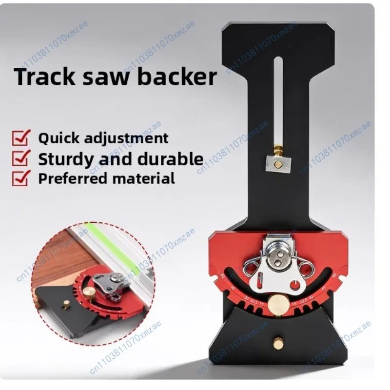 The tool allows for adjustable track saw angle and a 90-degree right angle
The tool allows for adjustable track saw angle and a 90-degree right angle