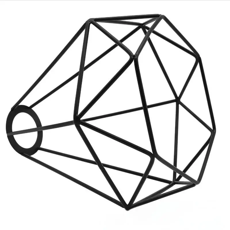 X1PCS Diamond iron lamp shade Creative American retro restaurant pendant lamp shade Single line geometric bird cage lamp shade
X1PCS Diamond iron lamp shade Creative American retro restaurant pendant lamp shade Single line geometric bird cage lamp shade