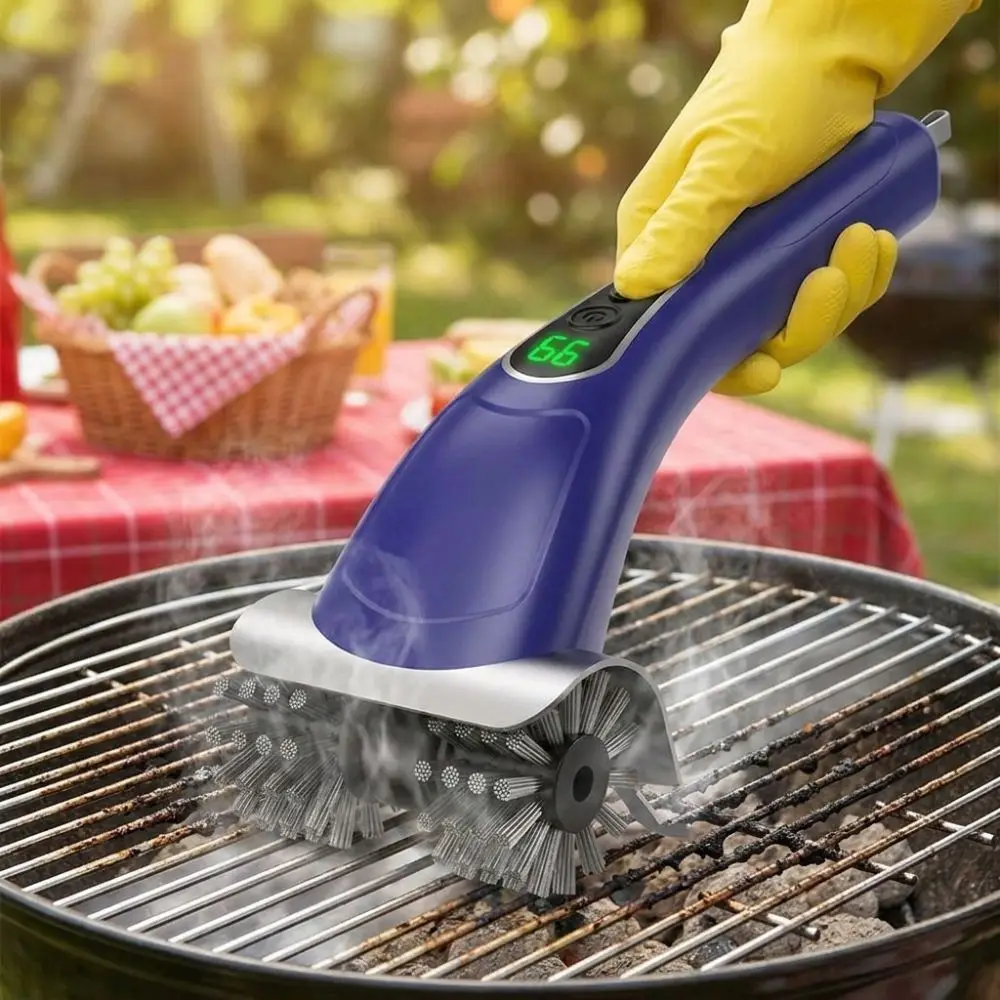 2-Speed Settings Electric Grill Brush Rechargeable Steel Wire Bristles Roller BBQ Grill Brush Wireless Long Handle
2-Speed Settings Electric Grill Brush Rechargeable Steel Wire Bristles Roller BBQ Grill Brush Wireless Long Handle