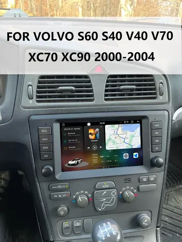 CHSTEK Car Radio For Volvo S60 S40 V40 V70 XC70 XC90 2000-2004 Navigation Bluetooth Wireless Carplay Android Auto WIFI 4G Stereo