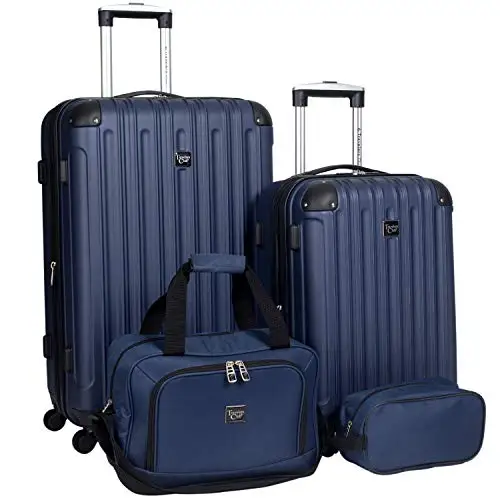 Travelers Club Midtown Hardside 4-Piece Luggage Travel Set, Navy Blue
Travelers Club Midtown Hardside 4-Piece Luggage Travel Set, Navy Blue