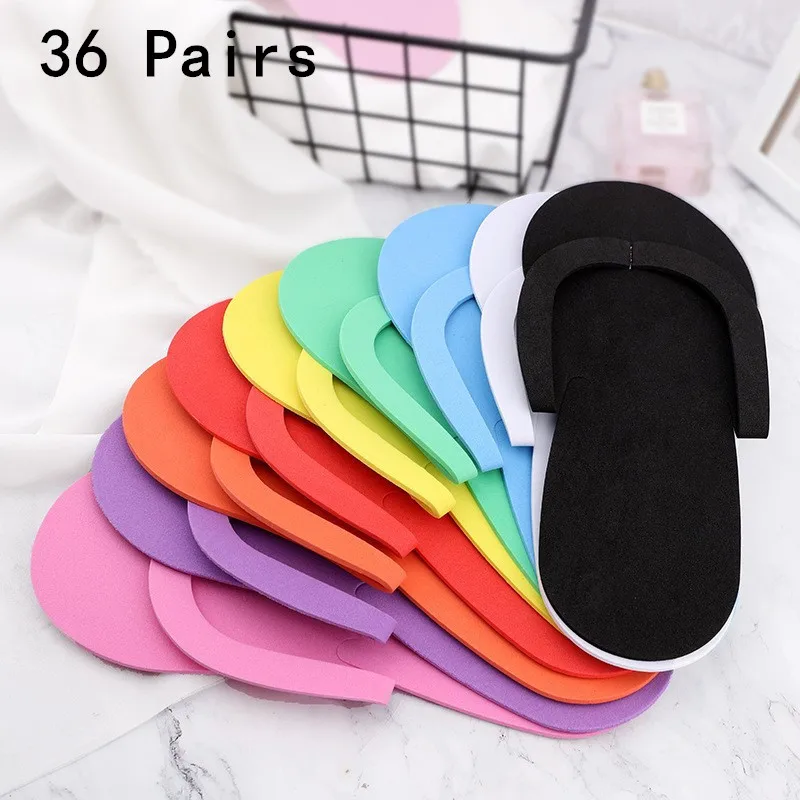 12/24/36 Pairs Random Color Disposable Slippers For Men Women Slippers Foam For Salon Spa Hotel Pedicure Foot Flip Flop Slipper
12/24/36 Pairs Random Color Disposable Slippers For Men Women Slippers Foam For Salon Spa Hotel Pedicure Foot Flip Flop Slipper
