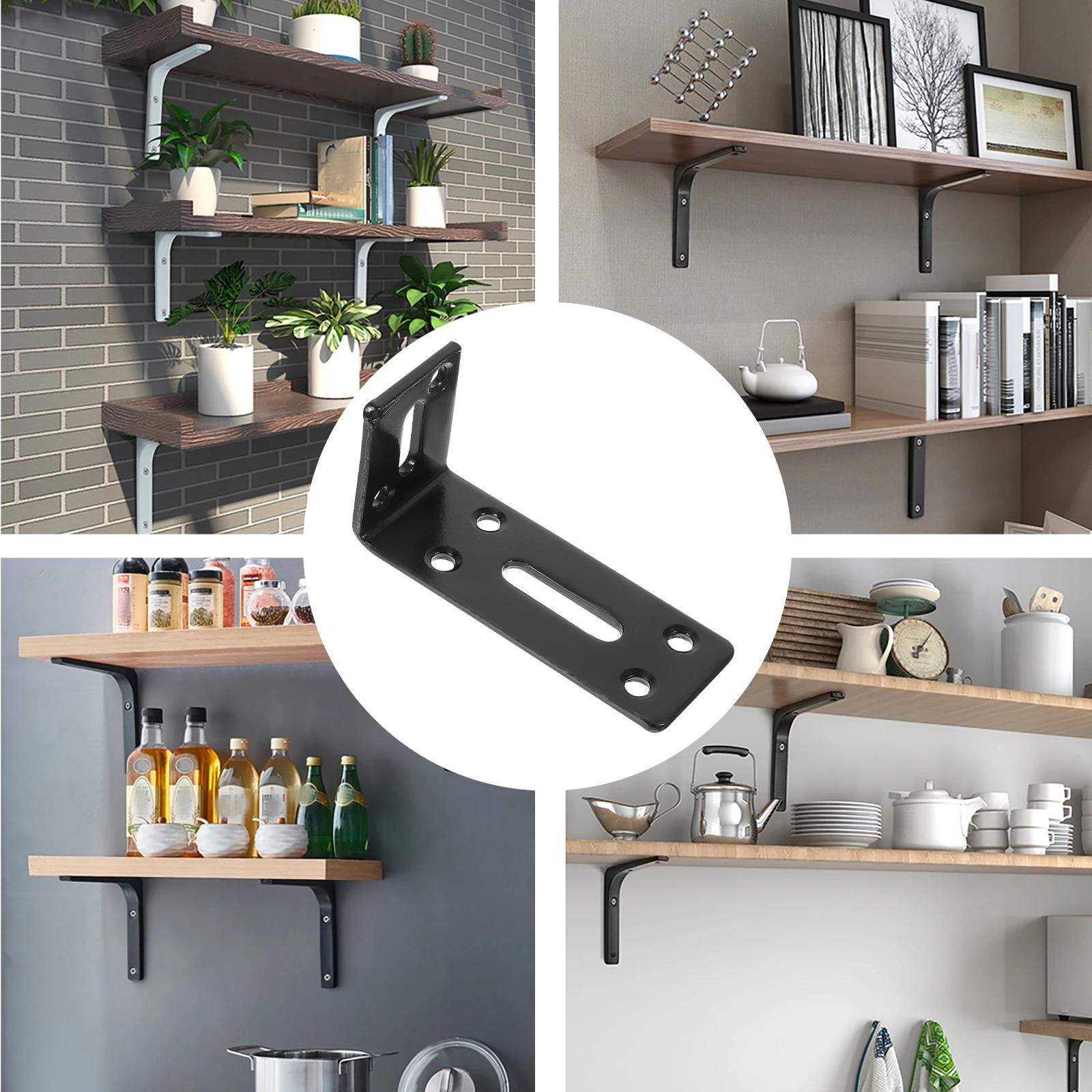 4pcs L-Shaped Shelf Brackets 80x40x30mm Black Iron Corner Braces Heavy Duty Right Angle Bracket Furniture Accessories Wardrobe
4pcs L-Shaped Shelf Brackets 80x40x30mm Black Iron Corner Braces Heavy Duty Right Angle Bracket Furniture Accessories Wardrobe