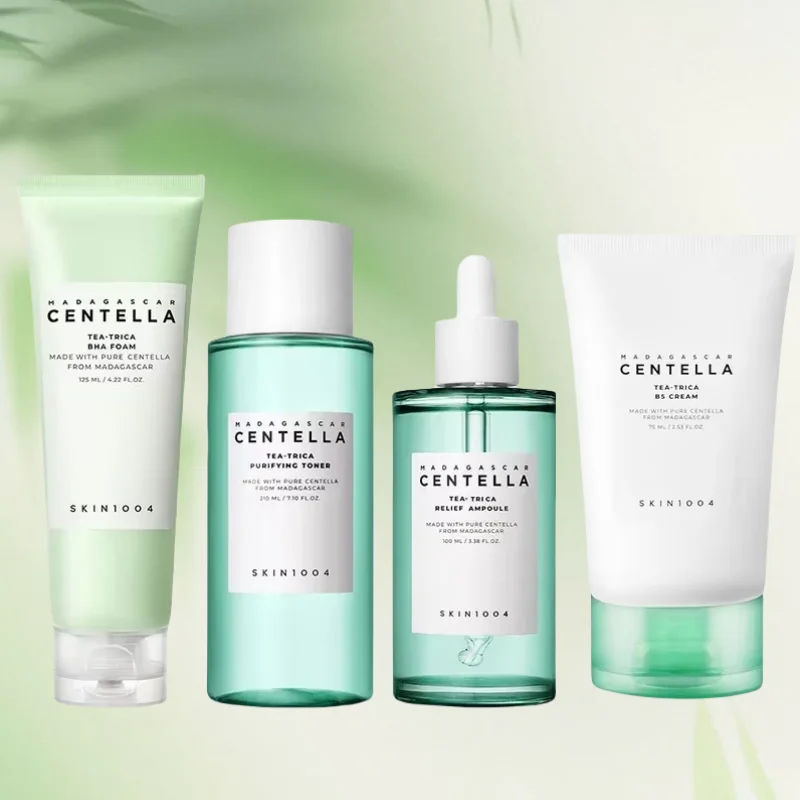 SKIN1004 Корейский центелла Tea-Trica BHA Очищающее пенопластовое очищающее тонер Сыворотка-ампула для лица и набор средств для ухода за кожей B5 CreamRelief
SKIN1004 Корейский центелла Tea-Trica BHA Очищающее пенопластовое очищающее тонер Сыворотка-ампула для лица и набор средств для ухода за кожей B5 CreamRelief