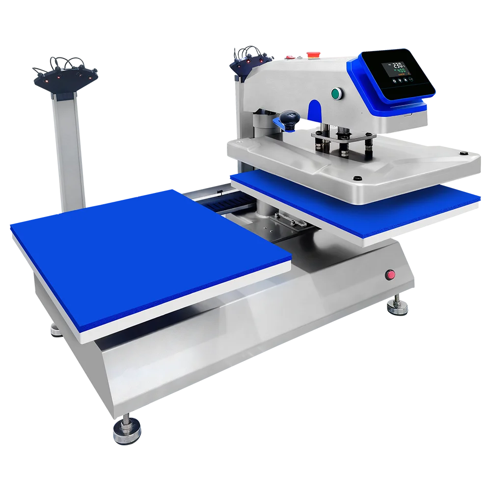 Semi Automatic Pneumatic Double Station Heat Press Machine for T Shirt Heat Transfer and Printing Application
Semi Automatic Pneumatic Double Station Heat Press Machine for T Shirt Heat Transfer and Printing Application