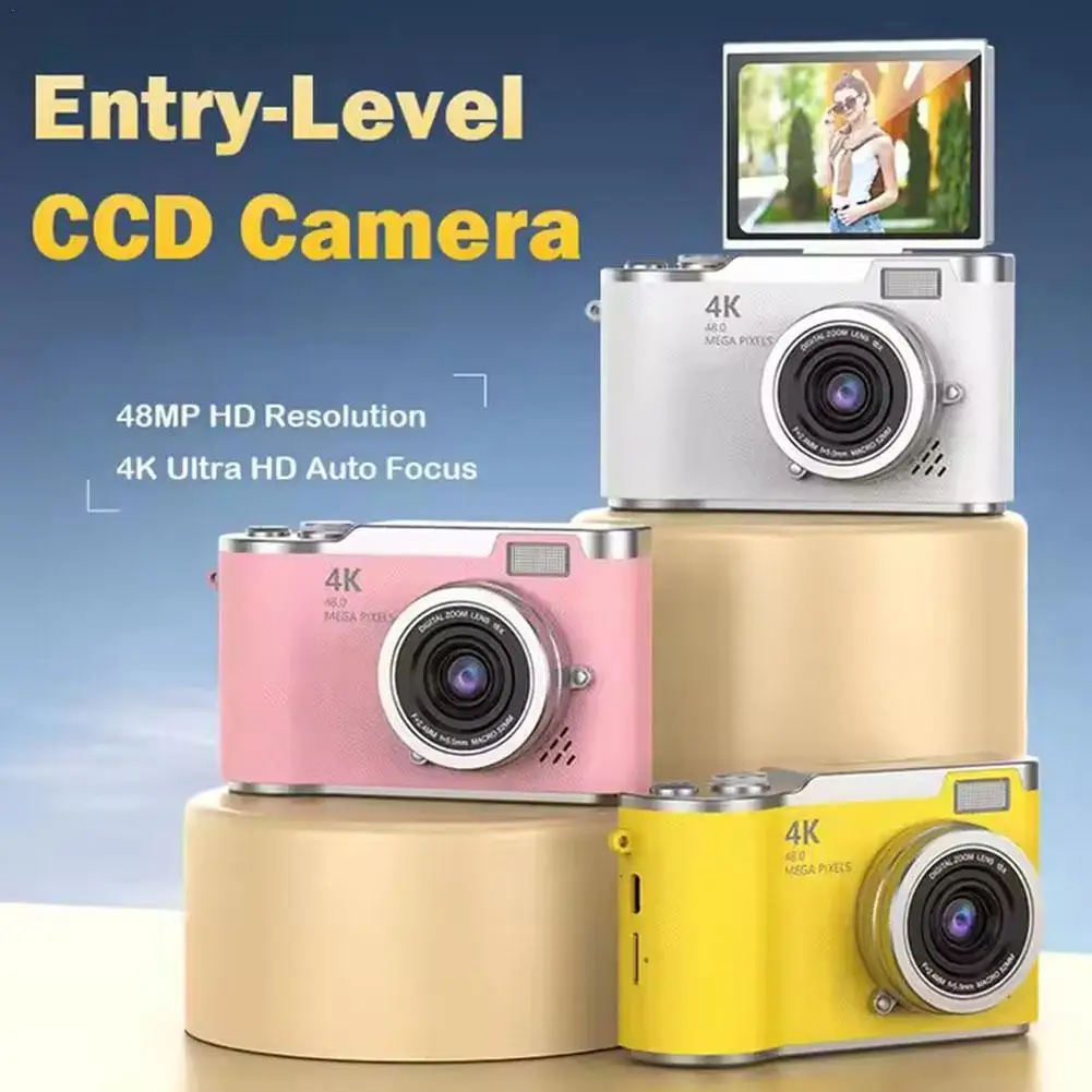4K CCD 8X Digital Zoom Digital Camera for Student 48MP Compact Digital Photography Camera 180 Flip Screen Selfile Camera
4K CCD 8X Digital Zoom Digital Camera for Student 48MP Compact Digital Photography Camera 180 Flip Screen Selfile Camera