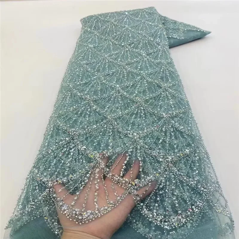 African Lace Fabric Sequins Beaded Embroidery Groom Nigerian Bridal High Quality French Tulle Lace Fabric For Wedding
African Lace Fabric Sequins Beaded Embroidery Groom Nigerian Bridal High Quality French Tulle Lace Fabric For Wedding