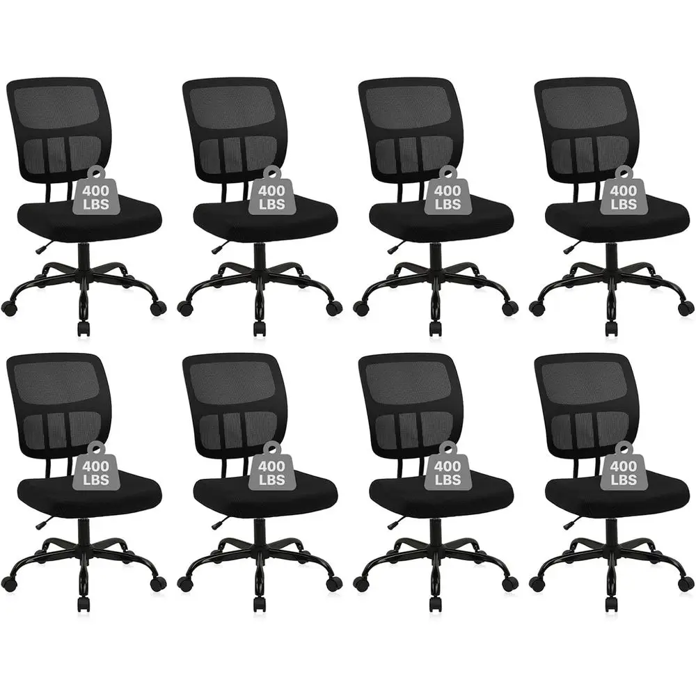 Ergonomic Mesh Back Desk Chair with Lumbar Support, Adjustable Height, 360° Swivel, Black, 8-Pack
Ergonomic Mesh Back Desk Chair with Lumbar Support, Adjustable Height, 360° Swivel, Black, 8-Pack