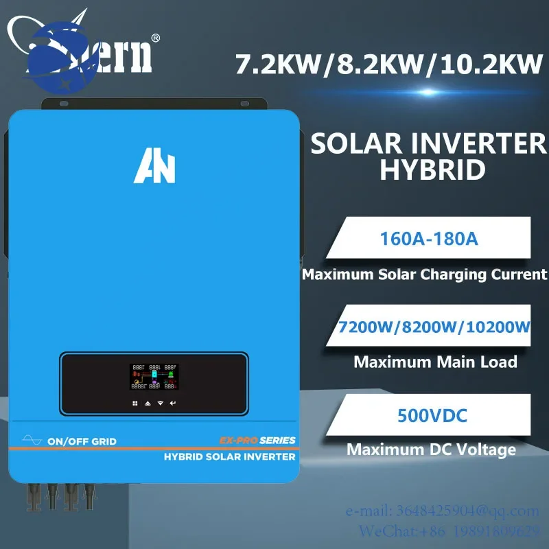 YYHC 7200W 8200W 10200W On and Off Grid Solar Inverter Hybrid MPPT 160A 180A 230V Pure Sine Wave DC 48V for Battery Charger
YYHC 7200W 8200W 10200W On and Off Grid Solar Inverter Hybrid MPPT 160A 180A 230V Pure Sine Wave DC 48V for Battery Charger