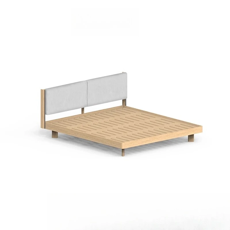 Nordic minimalist bed, double bed, Japanese style log style solid wood bed
Nordic minimalist bed, double bed, Japanese style log style solid wood bed