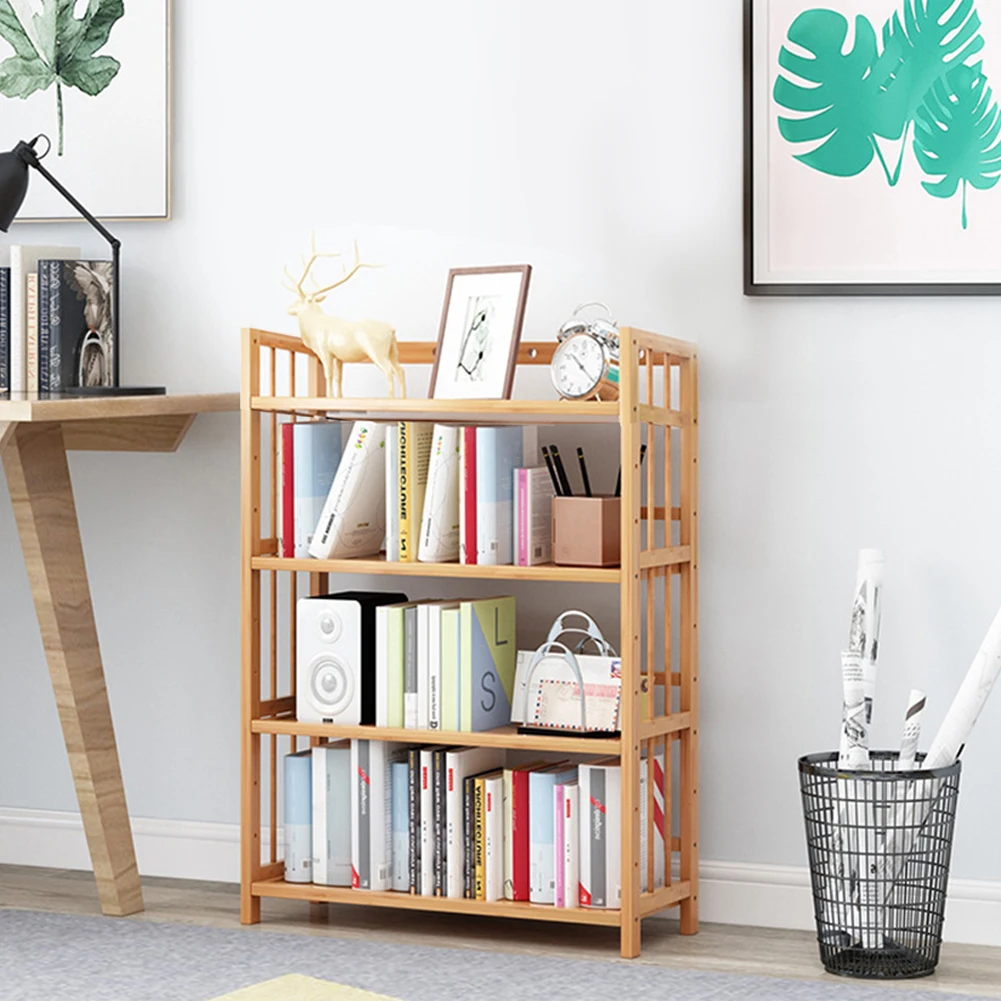 4-Tier Bamboo Shelf Multi-Function Free-Standing Storage Rack Reusable Storage Display Rack for Bathroom Kitchen Living Room
4-Tier Bamboo Shelf Multi-Function Free-Standing Storage Rack Reusable Storage Display Rack for Bathroom Kitchen Living Room