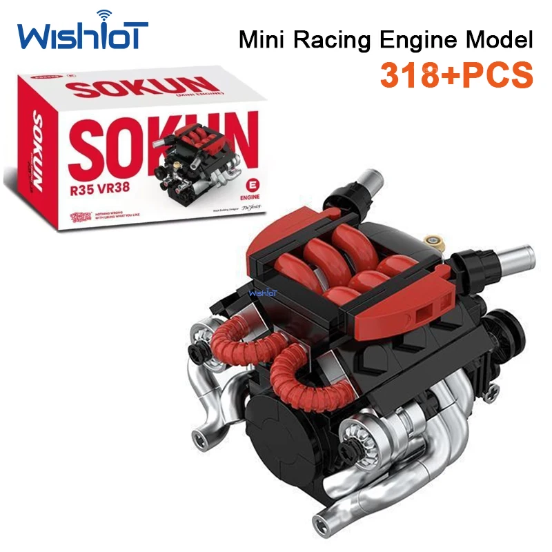 8869E 318pcs Turbo V6 Engine Model Building Blocks MOC Technical Assembly Brick Toy DIY Desktop Decoration Gift for Boys
8869E 318pcs Turbo V6 Engine Model Building Blocks MOC Technical Assembly Brick Toy DIY Desktop Decoration Gift for Boys