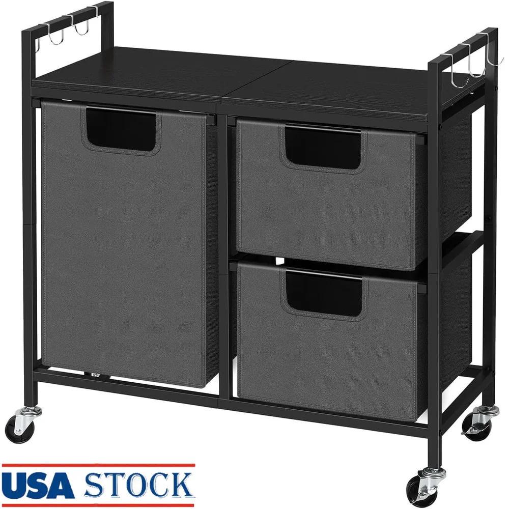 3-Bin Laundry Sorter with Removable Bags and Wood Shelf Mobile Laundry Cart Organizing Dark Light Clothes Towels
3-Bin Laundry Sorter with Removable Bags and Wood Shelf Mobile Laundry Cart Organizing Dark Light Clothes Towels