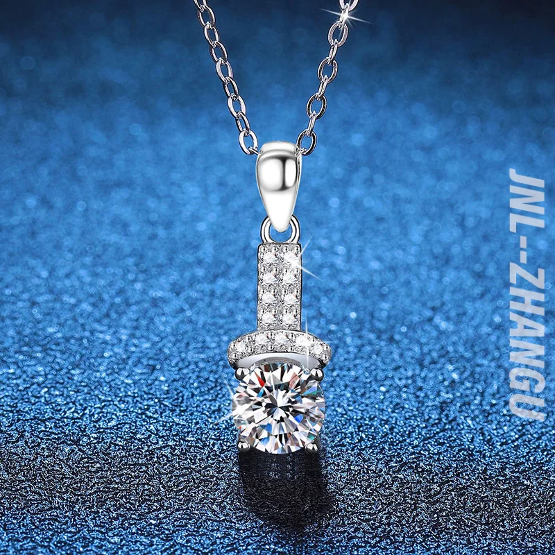 Cross-BorderS925Sterling Silver Necklace with Moissanite Pendant Light Luxury Niche1Carat Moissanite Necklace for Women
Cross-BorderS925Sterling Silver Necklace with Moissanite Pendant Light Luxury Niche1Carat Moissanite Necklace for Women