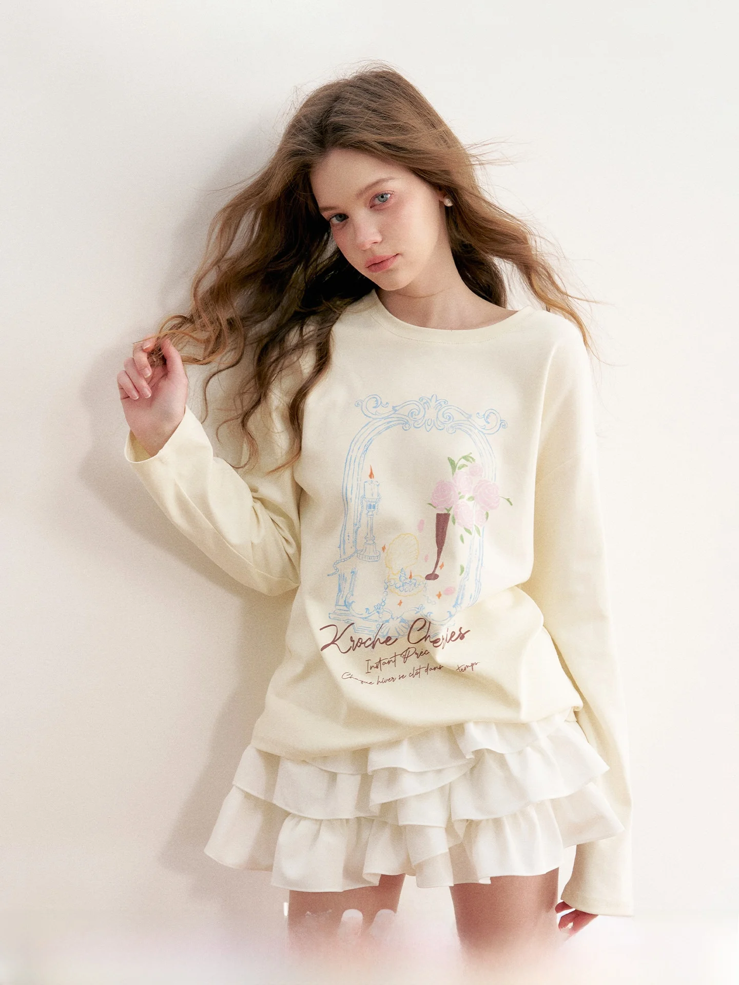 Kroche Dopaamine Cotton Hand-Drawn Rose Pearl Pattern Loose round Neck T-Shirt Women's Casual Spring Long Sleeve Breathable
Kroche Dopaamine Cotton Hand-Drawn Rose Pearl Pattern Loose round Neck T-Shirt Women's Casual Spring Long Sleeve Breathable