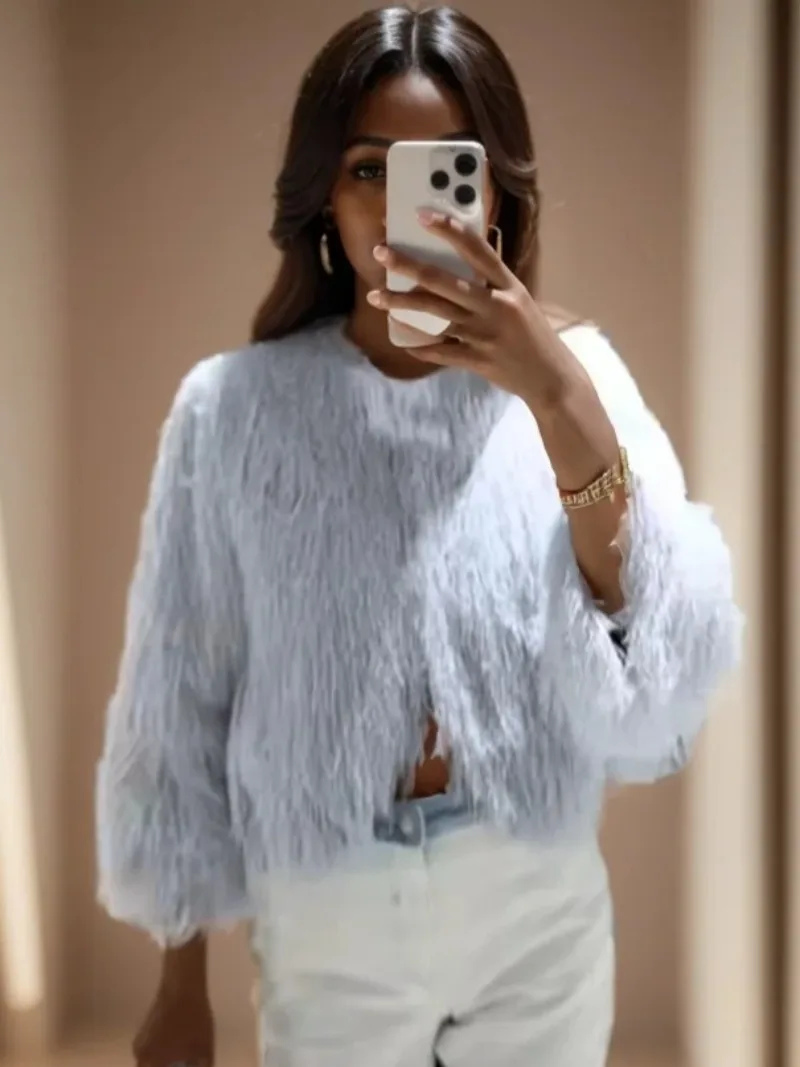Fashion Solid Jacket 2025 Tassel Decoration Short Jackets For Women O-neck Long Sleeve Coat Elegant New Women's Jackets coat
Fashion Solid Jacket 2025 Tassel Decoration Short Jackets For Women O-neck Long Sleeve Coat Elegant New Women's Jackets coat