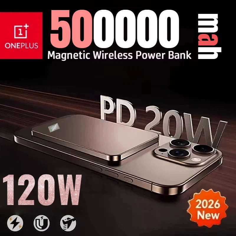 Портативный беспроводной магнитный внешний аккумулятор Oneplus 500000 мАч с быстрой зарядкой PD22.5W для Magsafe, для iPhone и Samsung
Портативный беспроводной магнитный внешний аккумулятор Oneplus 500000 мАч с быстрой зарядкой PD22.5W для Magsafe, для iPhone и Samsung