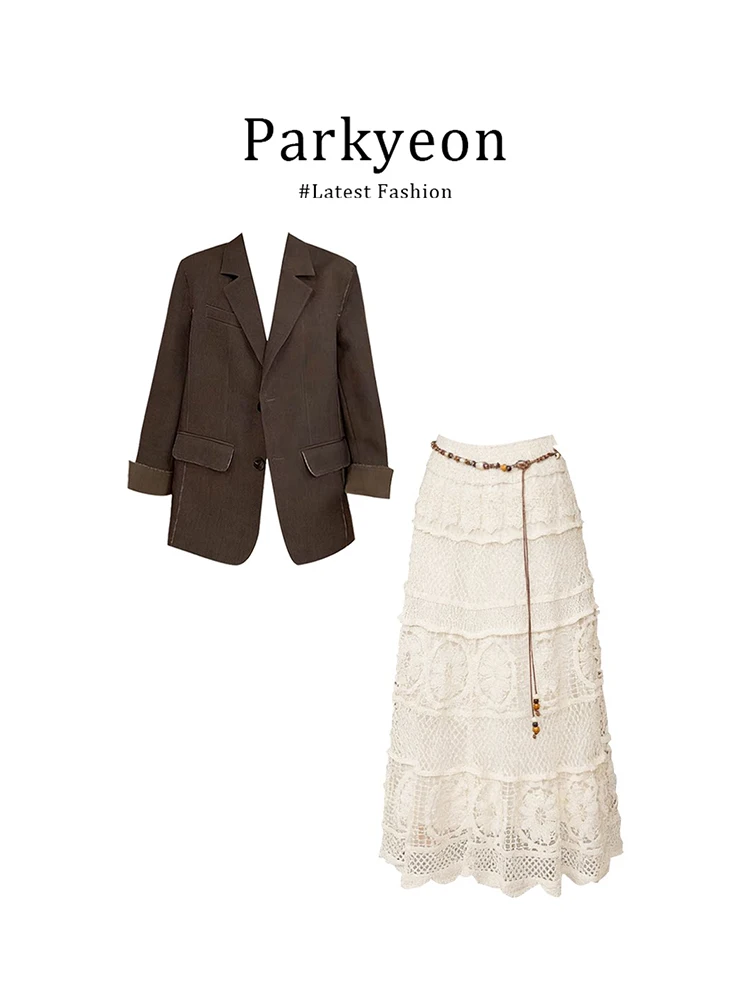 Parkyeon Vintage Style Color Block Women's Suit Jacket Coffee Color Versatile Slimming Top Long Sleeve Spring 2026 New Arrival
Parkyeon Vintage Style Color Block Women's Suit Jacket Coffee Color Versatile Slimming Top Long Sleeve Spring 2026 New Arrival
