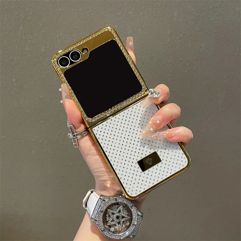 Luxury Sparkling Diamond Folding Electroplated Frame Phone Case For Samsung Galaxy Z Flip 6 5 4 3 5G Shockproof Protective Cover
Luxury Sparkling Diamond Folding Electroplated Frame Phone Case For Samsung Galaxy Z Flip 6 5 4 3 5G Shockproof Protective Cover