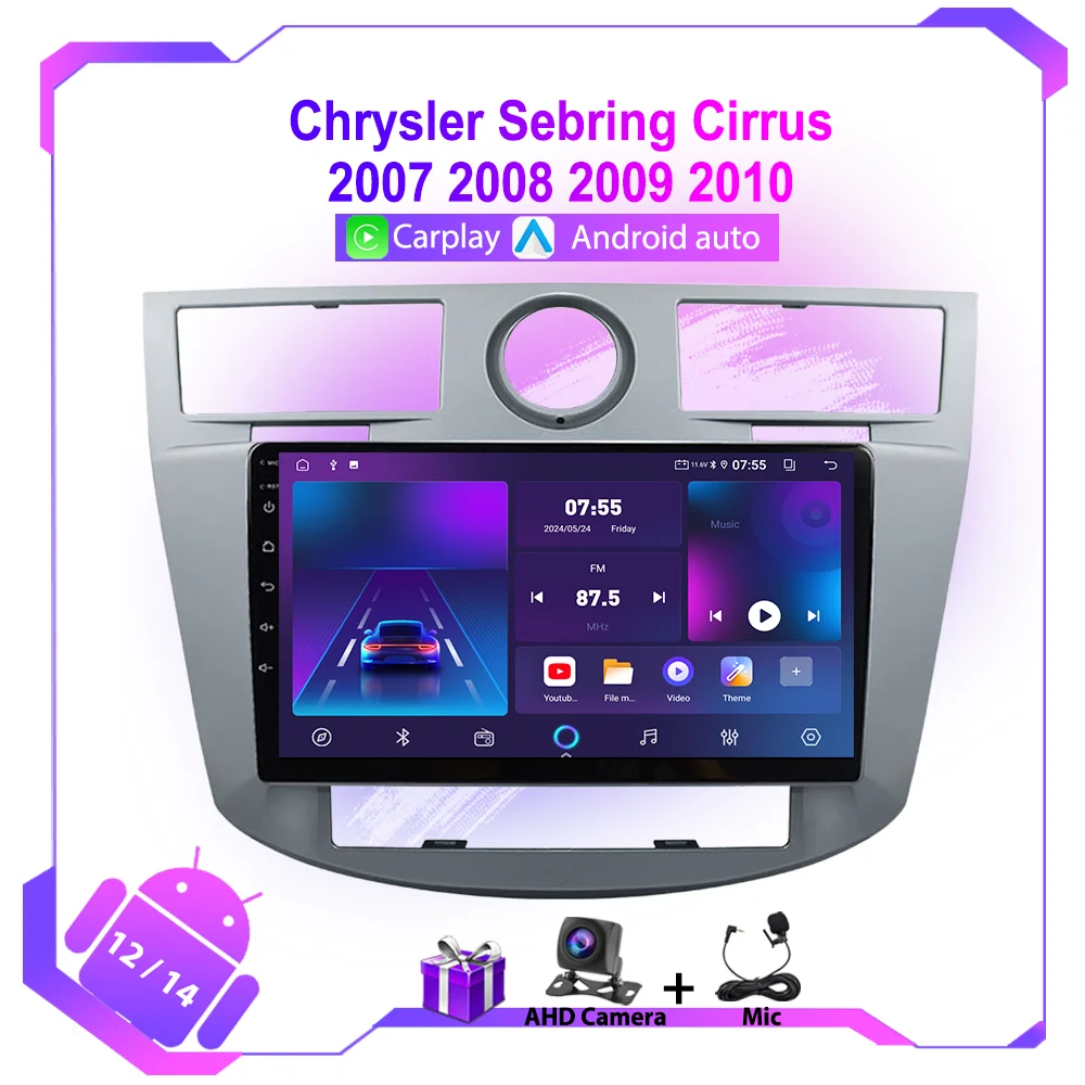 Автомагнитола Android 13 для Chrysler Sebring Cirrus 2007-2010, мультимедийный плеер, GPS-навигация, 4G, Wi-Fi, Carplay, Auto Player, головное устройство
Автомагнитола Android 13 для Chrysler Sebring Cirrus 2007-2010, мультимедийный плеер, GPS-навигация, 4G, Wi-Fi, Carplay, Auto Player, головное устройство