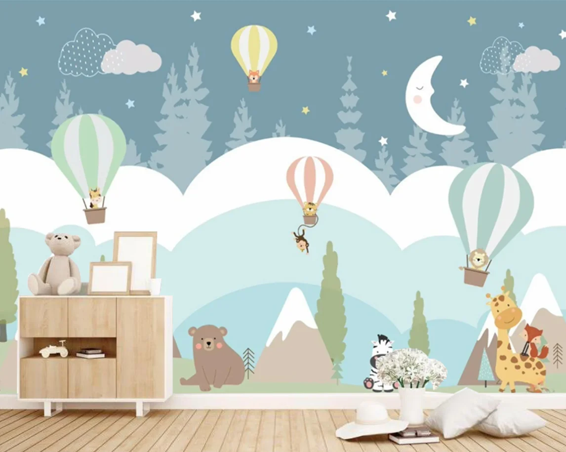 Custom wallpaper mural Hand drawn cartoon hot air balloon small animal children room interior background wall 3d wallpaper
Custom wallpaper mural Hand drawn cartoon hot air balloon small animal children room interior background wall 3d wallpaper