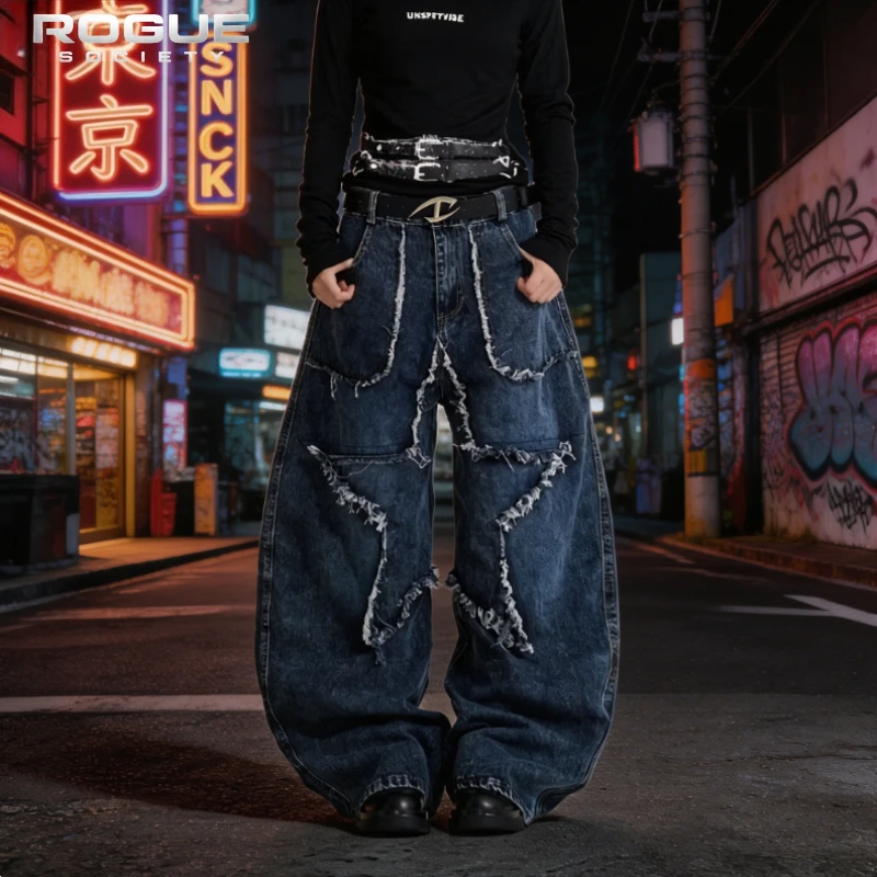 Korean New Harajuku Streetwear Men Women Baggy Jeans Y2K Retro Star Fringe Washed High Street Denim Pants Edgy Grunge Y2K Unisex
Korean New Harajuku Streetwear Men Women Baggy Jeans Y2K Retro Star Fringe Washed High Street Denim Pants Edgy Grunge Y2K Unisex