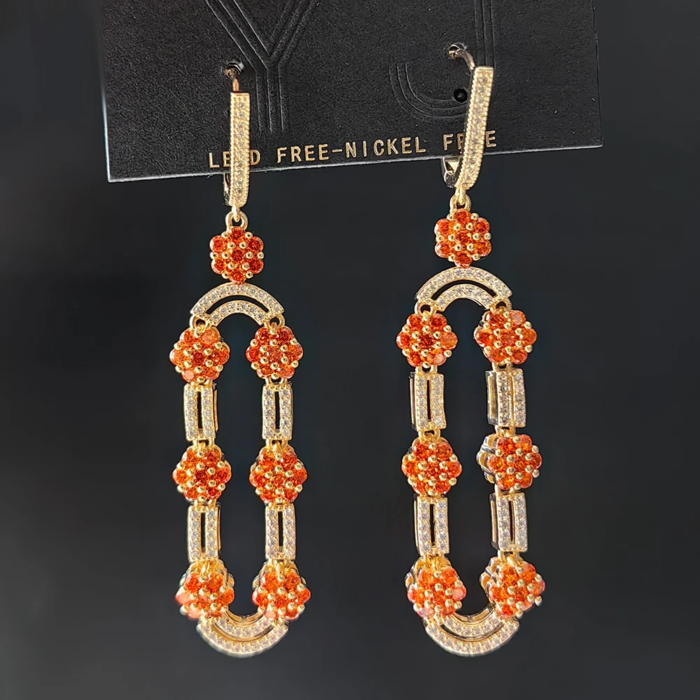 cubic zirconia long dangle earrings for women white purple orange blue zircon unique design party jewelry
cubic zirconia long dangle earrings for women white purple orange blue zircon unique design party jewelry