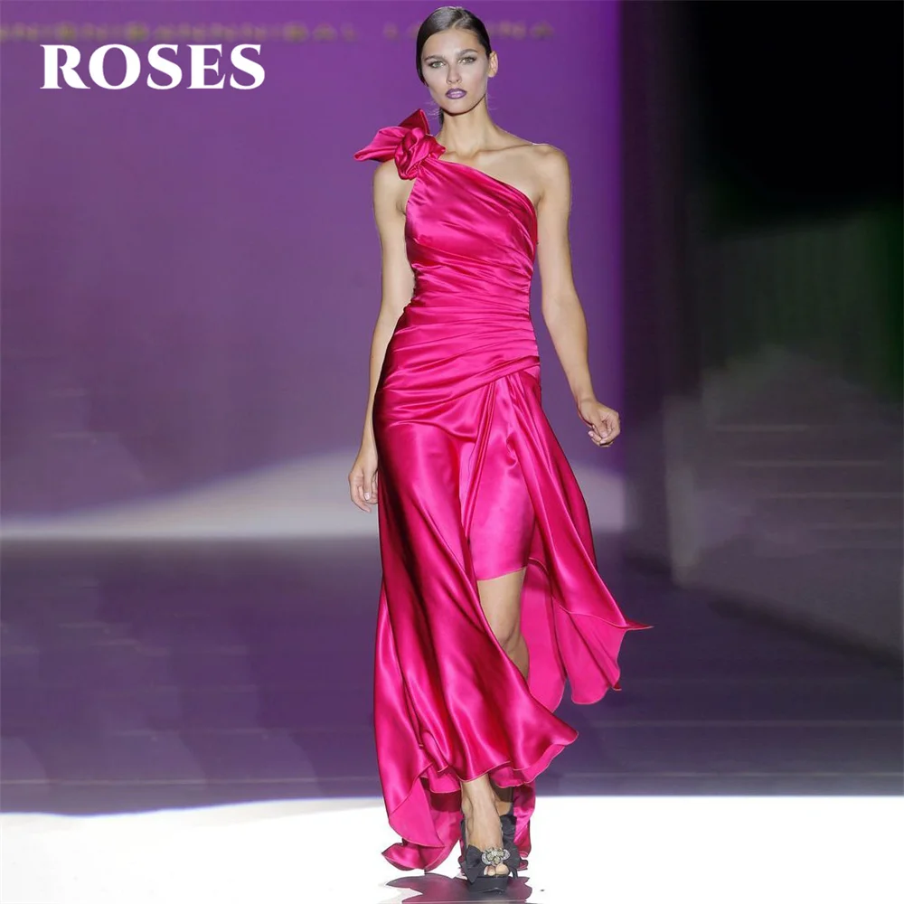 ROSES Fuchsia Soft Stain Mermaid Formal Dress One Shoulder Evening Party Dress Pleating Ruched Special Occasion Dress Customized
ROSES Fuchsia Soft Stain Mermaid Formal Dress One Shoulder Evening Party Dress Pleating Ruched Special Occasion Dress Customized