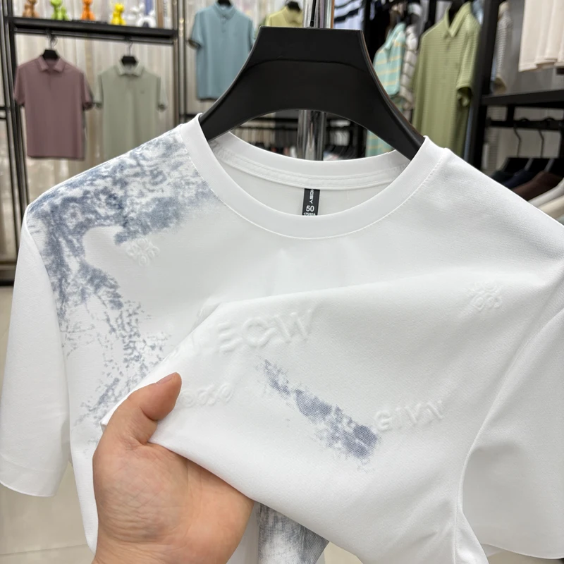 YEAE Summer Round Neck Pullover Design Sense Ink Painting Three-dimensional Printed Short-sleeved Top Temperament Men's T-shirt
YEAE Summer Round Neck Pullover Design Sense Ink Painting Three-dimensional Printed Short-sleeved Top Temperament Men's T-shirt