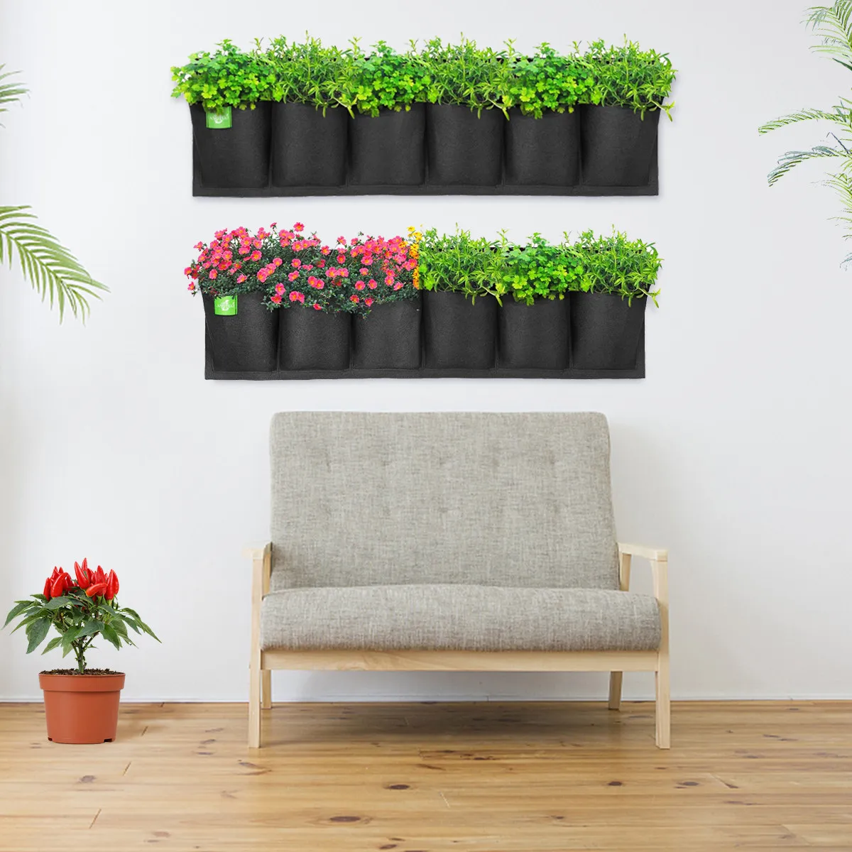 6-Pocket Wall Hanging Plant Bag Premium Felt Vertical Garden Planter for Herbs Vegetables Succulents Indoor Outdoor Balcony
6-Pocket Wall Hanging Plant Bag Premium Felt Vertical Garden Planter for Herbs Vegetables Succulents Indoor Outdoor Balcony