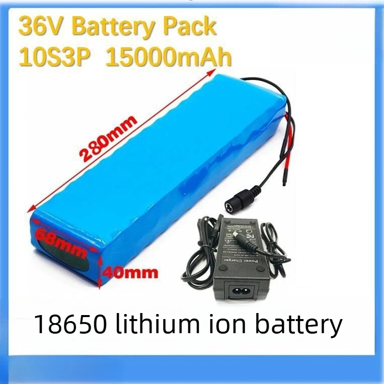 10S3P 36V15Ah battery pack 18650 lithium-ion battery 500W for high-power motorcycles
10S3P 36V15Ah battery pack 18650 lithium-ion battery 500W for high-power motorcycles