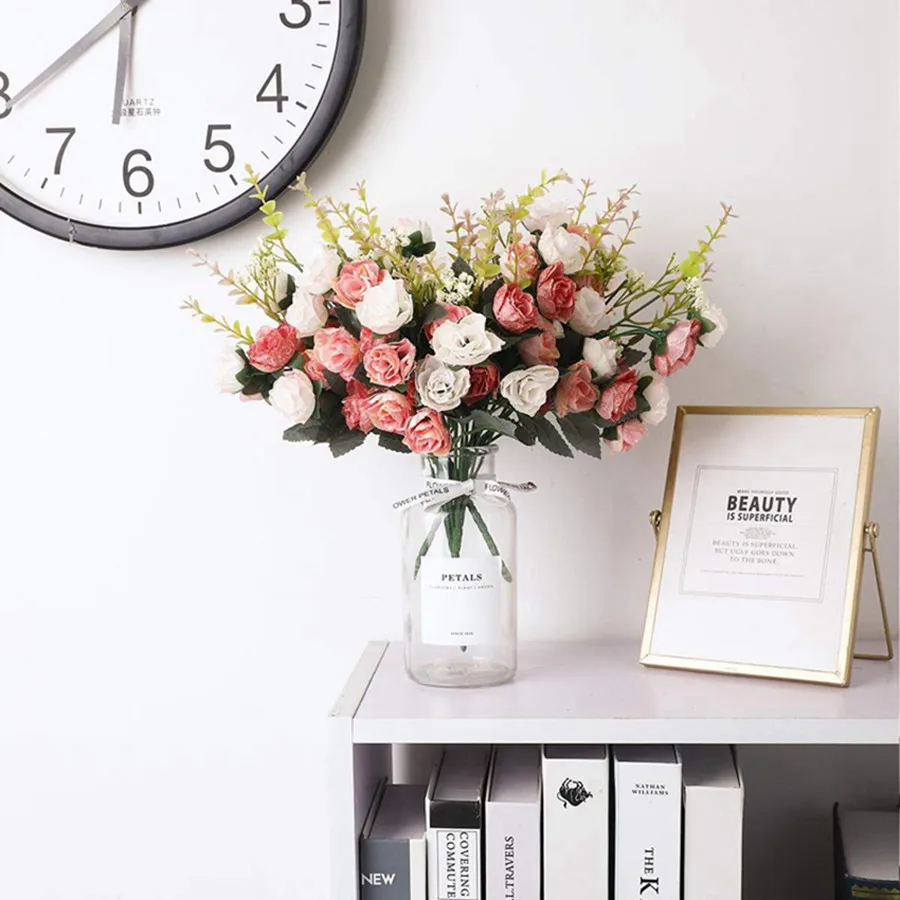 7 Fork 21 Heads Artificial Flower Silk Rose High Quality Christmas Wreath Wedding Bouquet Home Arrangement Vase Window Sill DIY
7 Fork 21 Heads Artificial Flower Silk Rose High Quality Christmas Wreath Wedding Bouquet Home Arrangement Vase Window Sill DIY