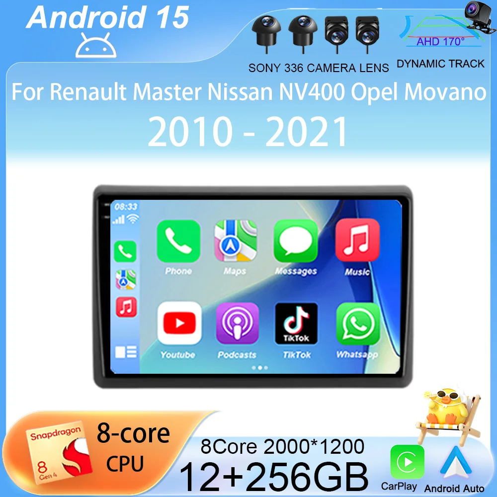 Android 15 Carplay For Renault Master Nissan NV400 Opel Movano 2010-2021 Car Radio Multimedia Player GPS Navigation 2 Din Stereo
Android 15 Carplay For Renault Master Nissan NV400 Opel Movano 2010-2021 Car Radio Multimedia Player GPS Navigation 2 Din Stereo