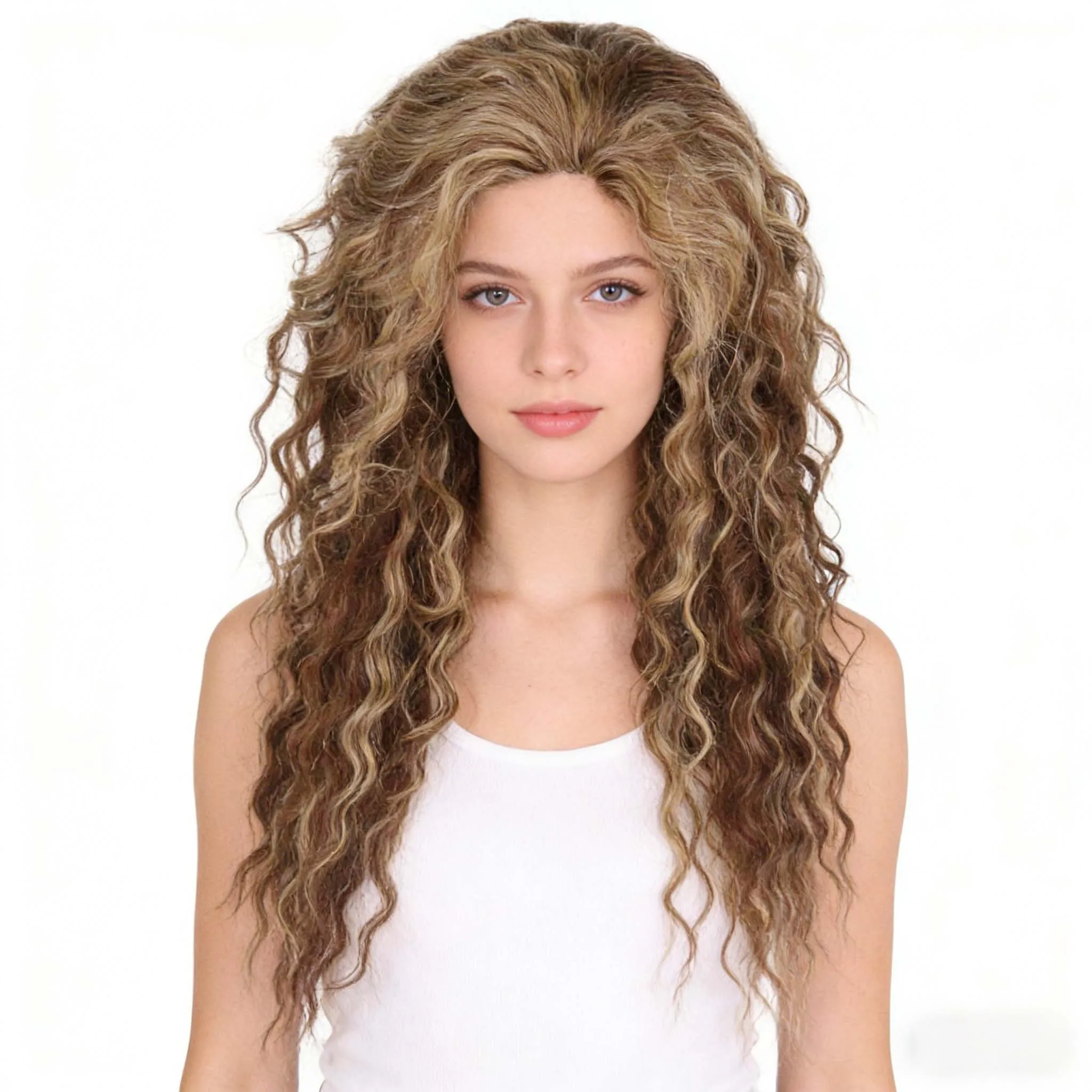 Long Curly Synthetic Wig Ombre Brown Highlight Loose Wave Wig with Middle Part Soft Natural Heat Resistant Daily Cosplay Women
Long Curly Synthetic Wig Ombre Brown Highlight Loose Wave Wig with Middle Part Soft Natural Heat Resistant Daily Cosplay Women