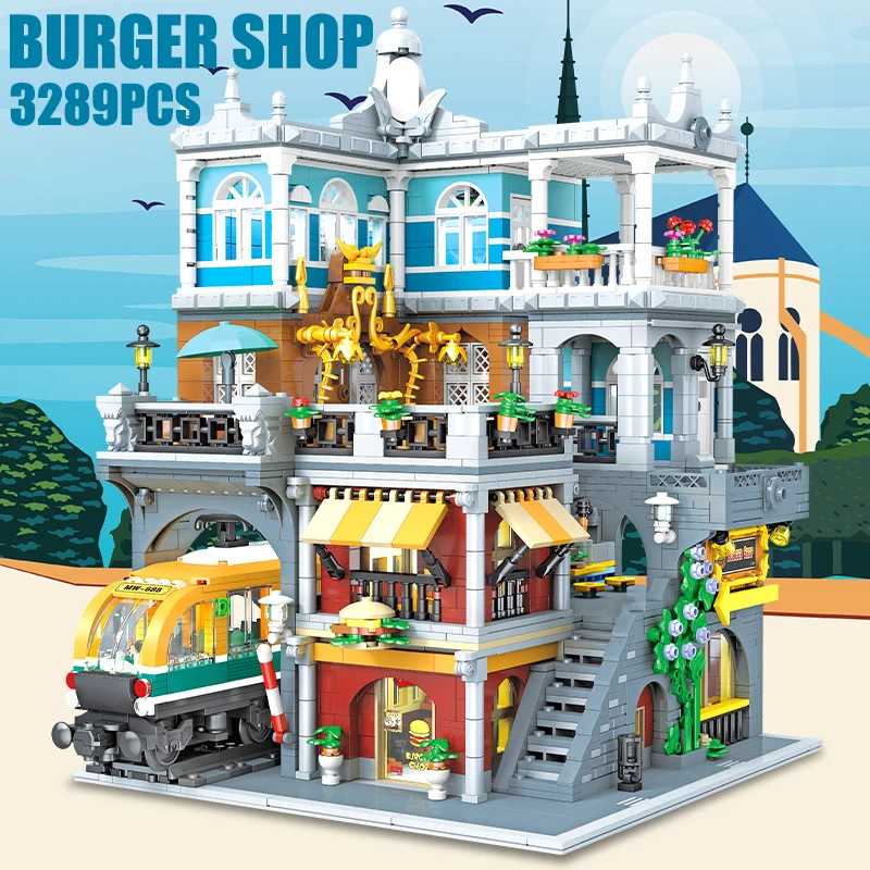 Creative Subway Burger Shop Building Blocks House Decoration Model Railway Europe train MOC Bricks Sets Toys Kids Christmas Gift
Creative Subway Burger Shop Building Blocks House Decoration Model Railway Europe train MOC Bricks Sets Toys Kids Christmas Gift