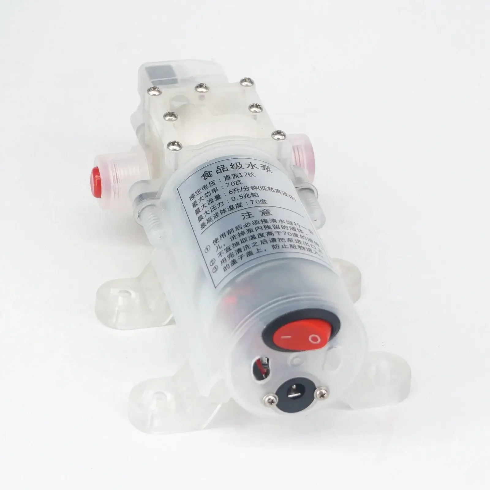 Мембранный водяной насос пищевого качества постоянного тока 12 В 70 Вт Самовсасывающий бустерный насос с автоматическим переключателем 300 л/ч для красного вина, молока
Мембранный водяной насос пищевого качества постоянного тока 12 В 70 Вт Самовсасывающий бустерный насос с автоматическим переключателем 300 л/ч для красного вина, молока