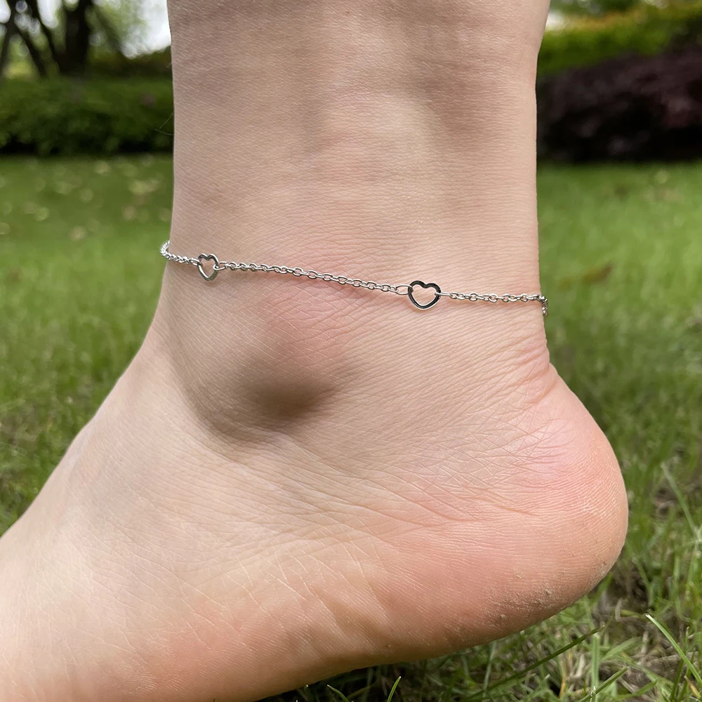 Kkjoy Stainless Steel Simple Heart Women Anklet Bracelet on the Leg Beach Boho Foot Chain Simplicity Girl Jewelry Gift Wholesale
Kkjoy Stainless Steel Simple Heart Women Anklet Bracelet on the Leg Beach Boho Foot Chain Simplicity Girl Jewelry Gift Wholesale