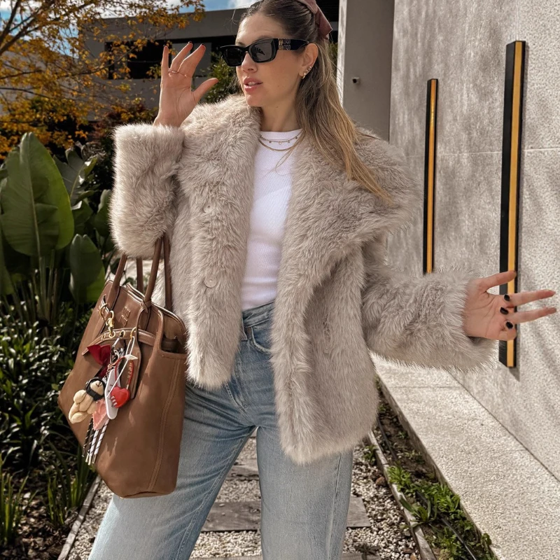 Tornova Luxury Faux Fur Coat Casual Women's Casual Lapel Furry Commute Outerwear Autumn Winter 2025 Long Sleeve Jacket Female
Tornova Luxury Faux Fur Coat Casual Women's Casual Lapel Furry Commute Outerwear Autumn Winter 2025 Long Sleeve Jacket Female