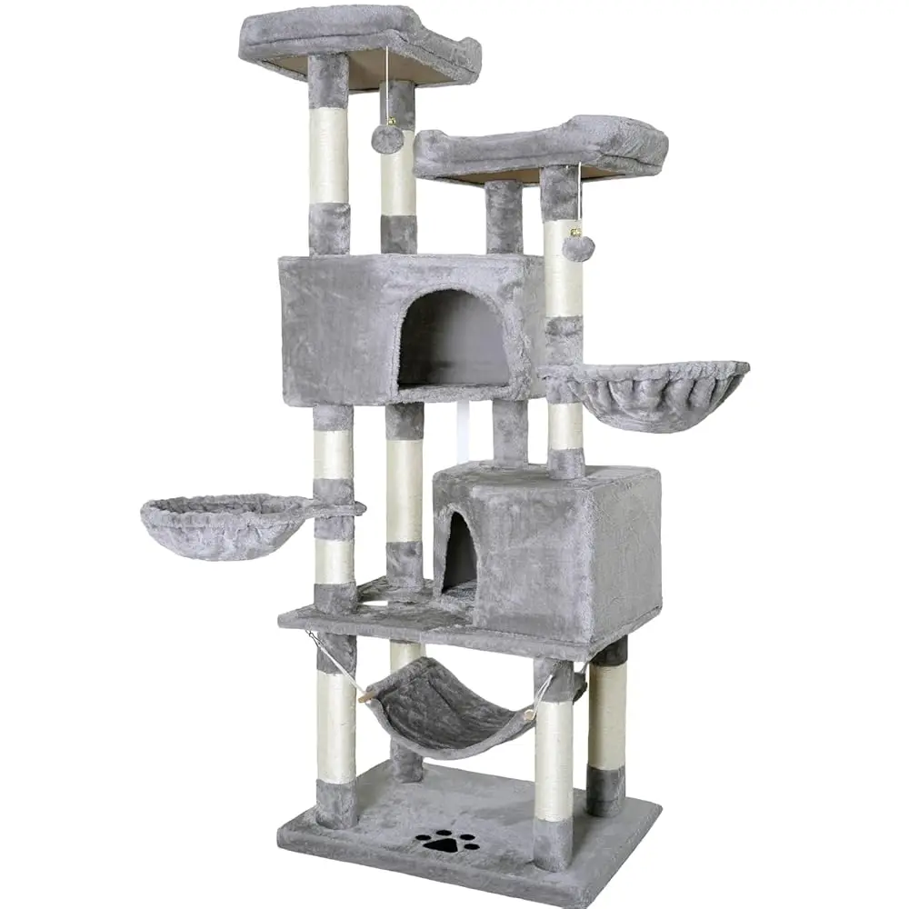 Sturdy Indoor Multi-Level Large Cat Tree, 67In Cat Tower For Indoor Cats, Contains 10 Sisal Scratching Posts 3 Hammocks 2
Sturdy Indoor Multi-Level Large Cat Tree, 67In Cat Tower For Indoor Cats, Contains 10 Sisal Scratching Posts 3 Hammocks 2