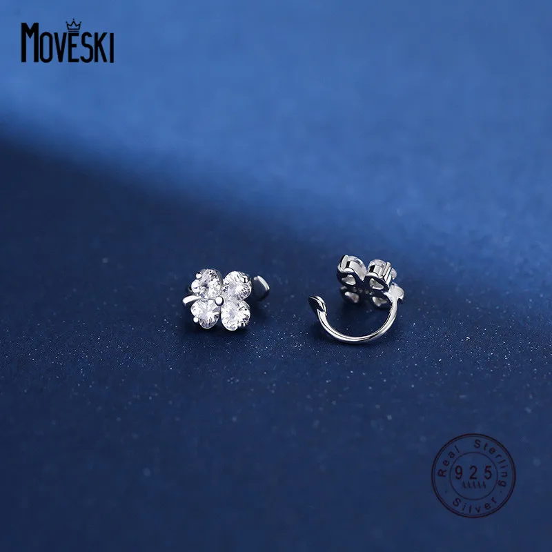 MOVESKI 925 Sterling Silver Petite Four Petals Zircon Flower Ear Clip Earing Women Fashion Elegant Wedding Party Jewelry
MOVESKI 925 Sterling Silver Petite Four Petals Zircon Flower Ear Clip Earing Women Fashion Elegant Wedding Party Jewelry