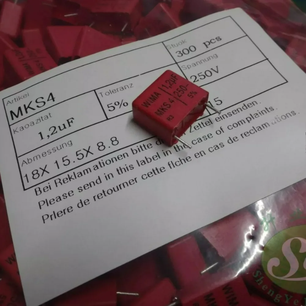 5pcs/lot MKS4 1.2uF 250V 1u2 125 J Brand New 15mm Film Capacitor
5pcs/lot MKS4 1.2uF 250V 1u2 125 J Brand New 15mm Film Capacitor