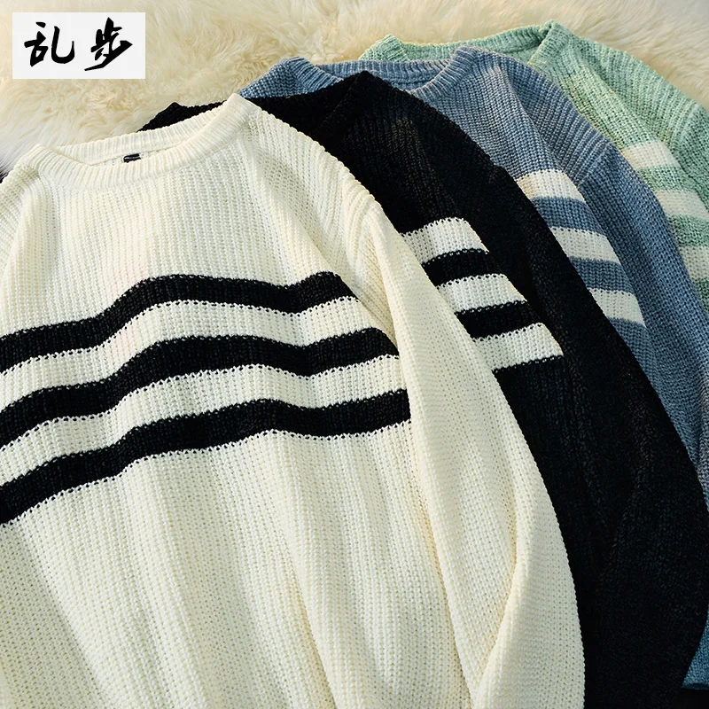 Retro Striped Long Sve Sweater Couple Sle round Ne Men's Winter New Arrival Lazy Boyfriend Fit Polyester Fiber Knitwear
Retro Striped Long Sve Sweater Couple Sle round Ne Men's Winter New Arrival Lazy Boyfriend Fit Polyester Fiber Knitwear