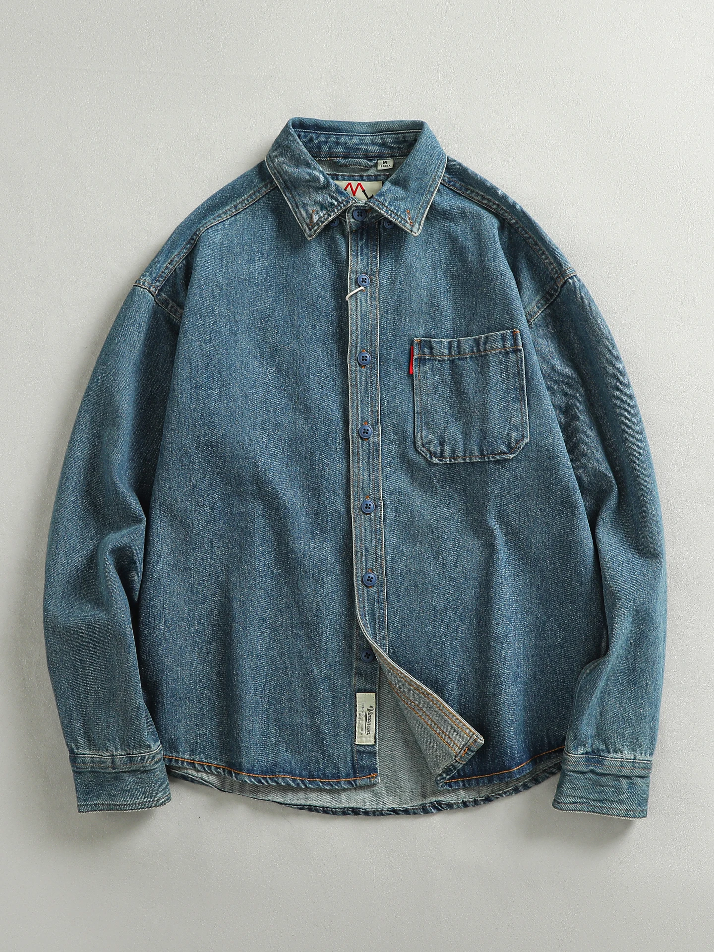 Retro Washed Japanese Style Loose Fit Men's Denim Shirt Versatile Outerwear Aesthetic Worn-look Cotton Long Sleeve Button up
Retro Washed Japanese Style Loose Fit Men's Denim Shirt Versatile Outerwear Aesthetic Worn-look Cotton Long Sleeve Button up