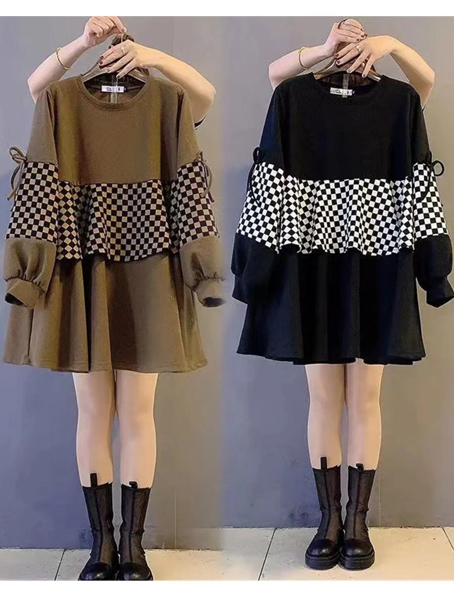 Женская осенне-зимняя толстовка больших размеров в Корейском стиле для похудения, повседневная одежда средней длины, круглый волокно из полиэстера Ne Long Sve
Женская осенне-зимняя толстовка больших размеров в Корейском стиле для похудения, повседневная одежда средней длины, круглый волокно из полиэстера Ne Long Sve